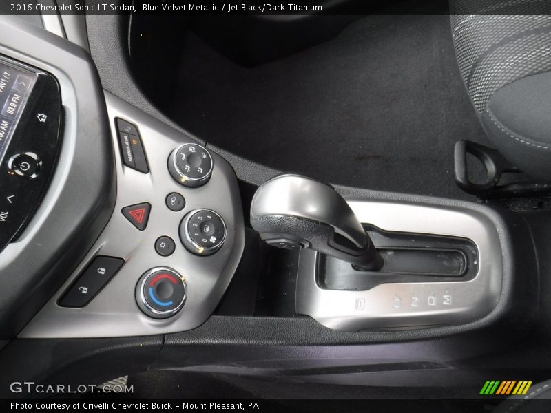Blue Velvet Metallic / Jet Black/Dark Titanium 2016 Chevrolet Sonic LT Sedan