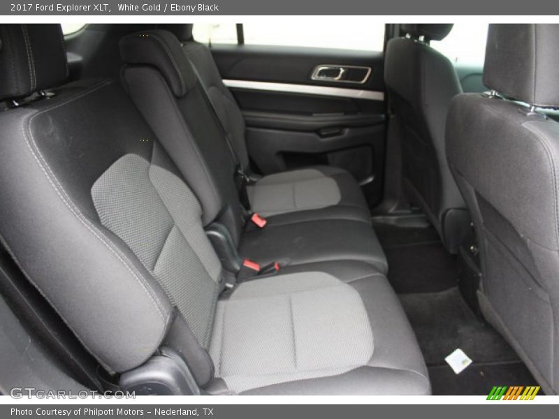 White Gold / Ebony Black 2017 Ford Explorer XLT
