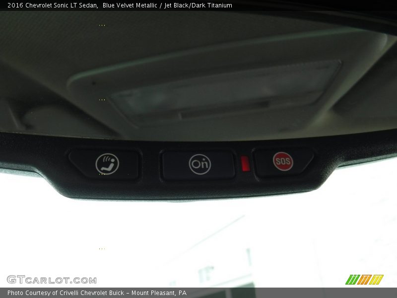 Blue Velvet Metallic / Jet Black/Dark Titanium 2016 Chevrolet Sonic LT Sedan