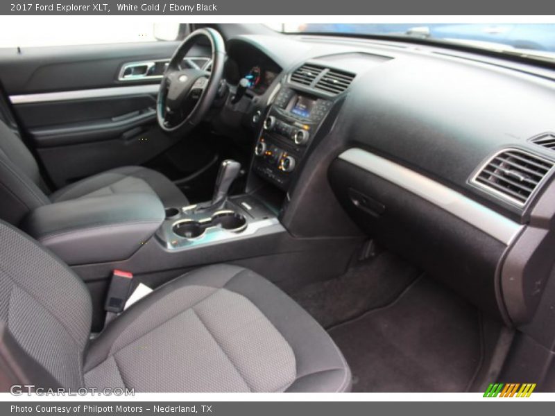 White Gold / Ebony Black 2017 Ford Explorer XLT