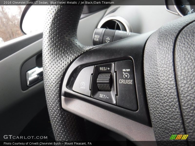 Blue Velvet Metallic / Jet Black/Dark Titanium 2016 Chevrolet Sonic LT Sedan