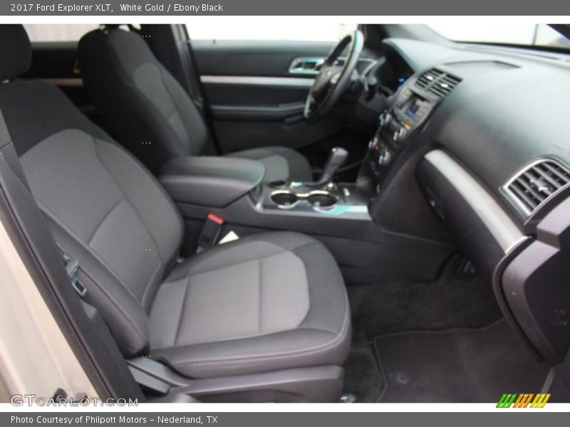 White Gold / Ebony Black 2017 Ford Explorer XLT