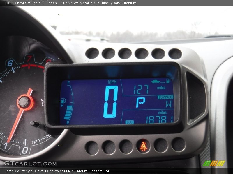 Blue Velvet Metallic / Jet Black/Dark Titanium 2016 Chevrolet Sonic LT Sedan
