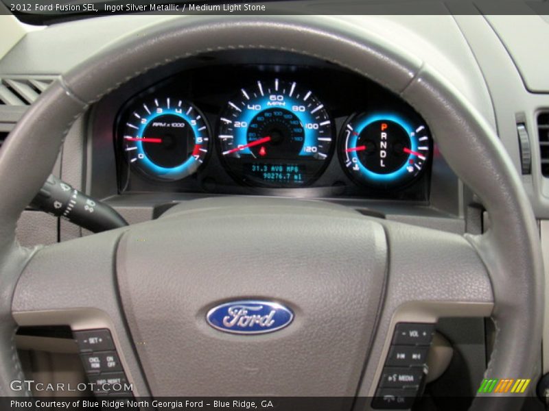 Ingot Silver Metallic / Medium Light Stone 2012 Ford Fusion SEL