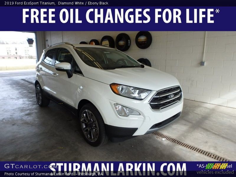 Diamond White / Ebony Black 2019 Ford EcoSport Titanium