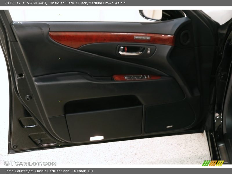 Obsidian Black / Black/Medium Brown Walnut 2012 Lexus LS 460 AWD