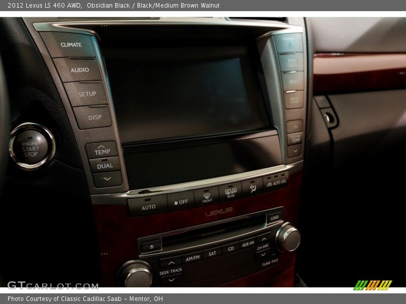 Obsidian Black / Black/Medium Brown Walnut 2012 Lexus LS 460 AWD