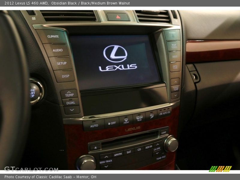 Obsidian Black / Black/Medium Brown Walnut 2012 Lexus LS 460 AWD