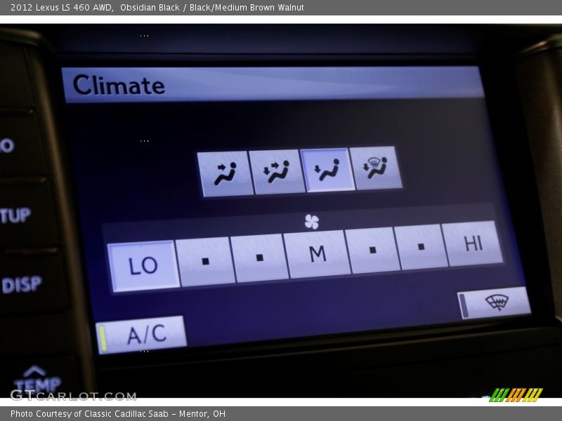 Obsidian Black / Black/Medium Brown Walnut 2012 Lexus LS 460 AWD