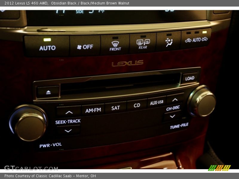 Obsidian Black / Black/Medium Brown Walnut 2012 Lexus LS 460 AWD