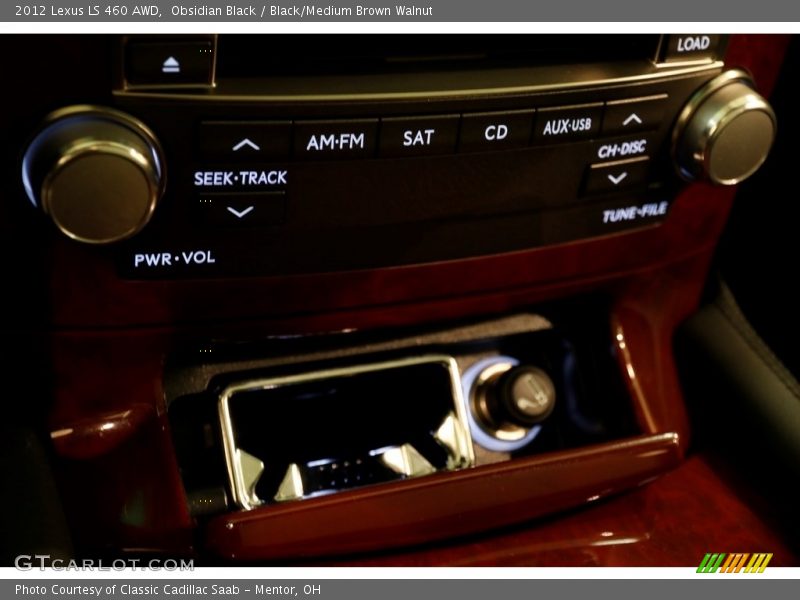 Obsidian Black / Black/Medium Brown Walnut 2012 Lexus LS 460 AWD