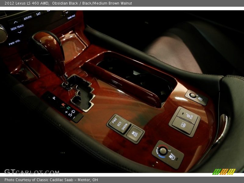 Obsidian Black / Black/Medium Brown Walnut 2012 Lexus LS 460 AWD
