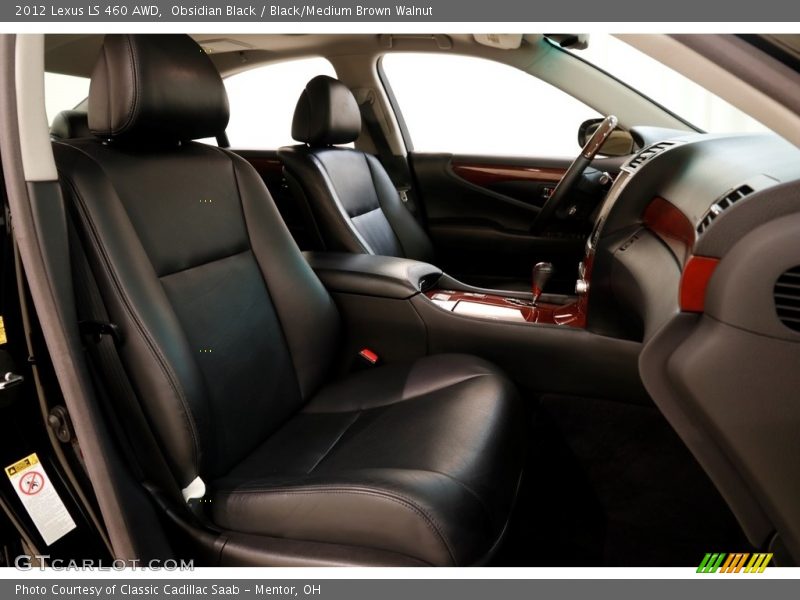 Obsidian Black / Black/Medium Brown Walnut 2012 Lexus LS 460 AWD