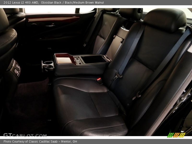 Obsidian Black / Black/Medium Brown Walnut 2012 Lexus LS 460 AWD