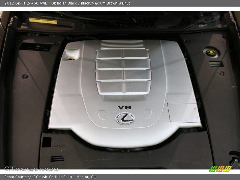 Obsidian Black / Black/Medium Brown Walnut 2012 Lexus LS 460 AWD