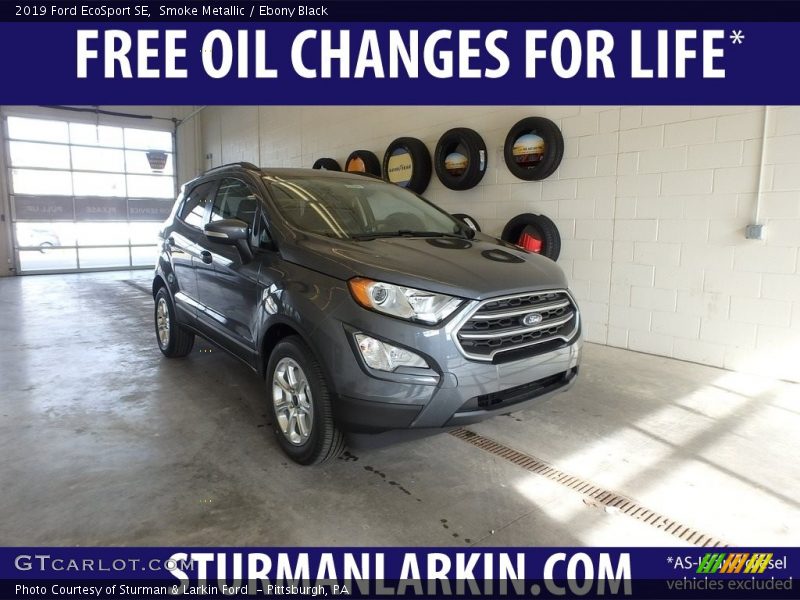 Smoke Metallic / Ebony Black 2019 Ford EcoSport SE