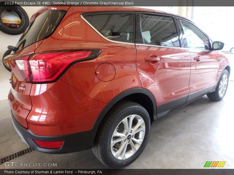 Sedona Orange / Chromite Gray/Charcoal Black 2019 Ford Escape SE 4WD