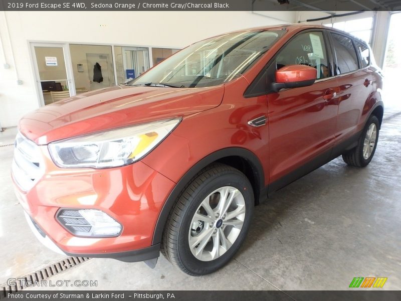 Sedona Orange / Chromite Gray/Charcoal Black 2019 Ford Escape SE 4WD