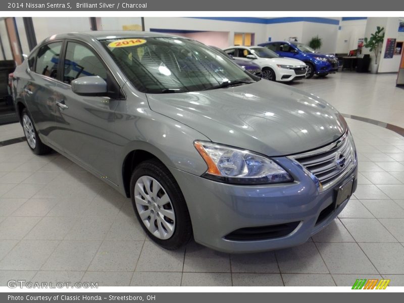 Brilliant Silver / Charcoal 2014 Nissan Sentra S