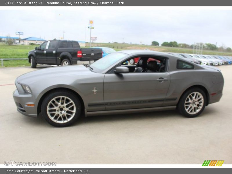 Sterling Gray / Charcoal Black 2014 Ford Mustang V6 Premium Coupe