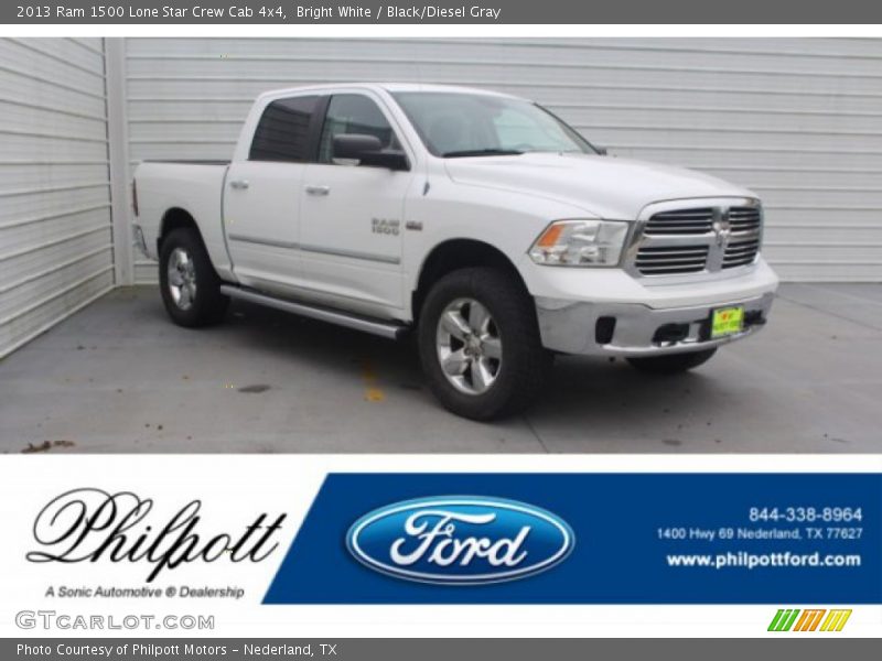 Bright White / Black/Diesel Gray 2013 Ram 1500 Lone Star Crew Cab 4x4