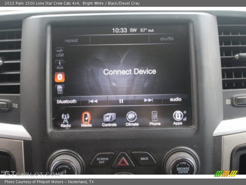 Bright White / Black/Diesel Gray 2013 Ram 1500 Lone Star Crew Cab 4x4