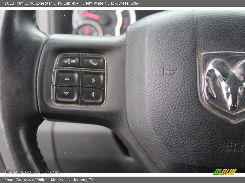 Bright White / Black/Diesel Gray 2013 Ram 1500 Lone Star Crew Cab 4x4