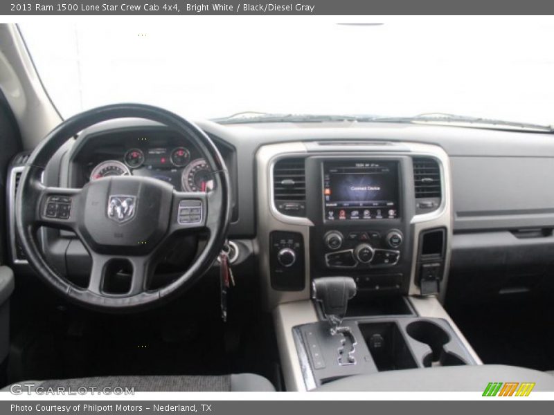 Bright White / Black/Diesel Gray 2013 Ram 1500 Lone Star Crew Cab 4x4