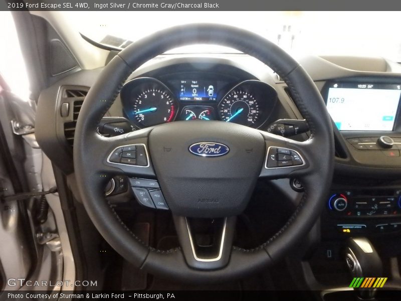 Ingot Silver / Chromite Gray/Charcoal Black 2019 Ford Escape SEL 4WD