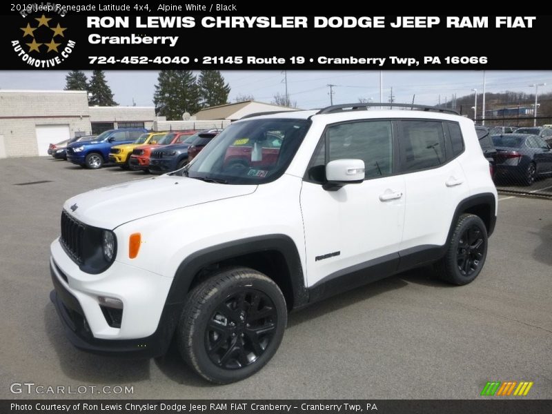 Alpine White / Black 2019 Jeep Renegade Latitude 4x4