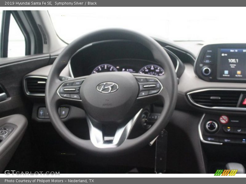 Symphony Silver / Black 2019 Hyundai Santa Fe SE