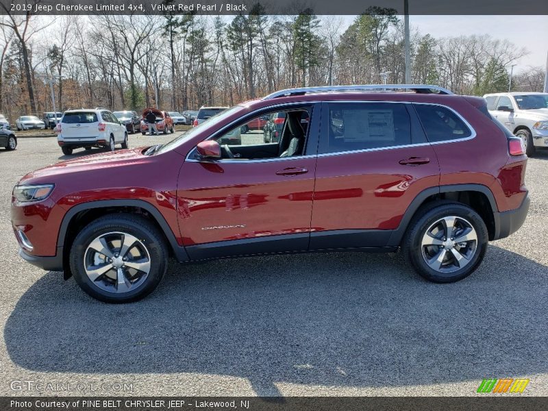 Velvet Red Pearl / Black 2019 Jeep Cherokee Limited 4x4