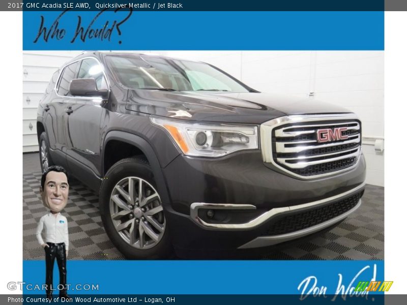 Quicksilver Metallic / Jet Black 2017 GMC Acadia SLE AWD