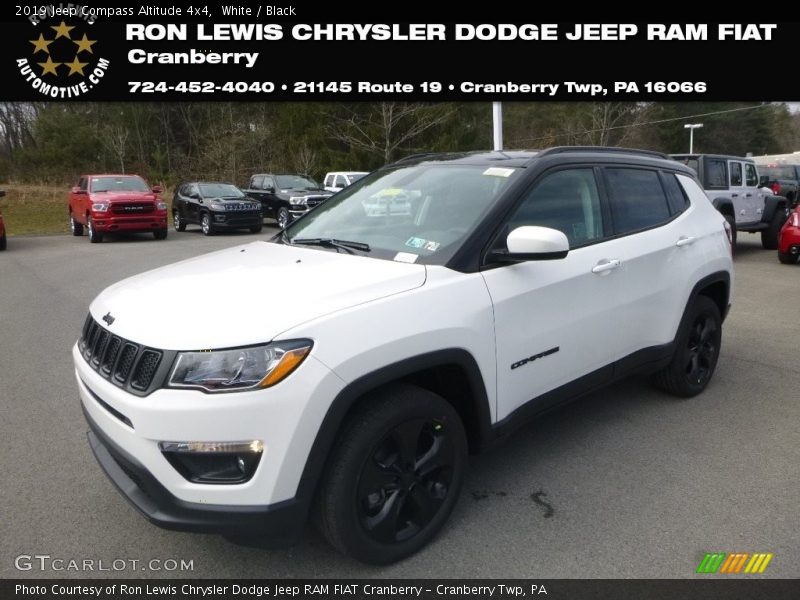 White / Black 2019 Jeep Compass Altitude 4x4