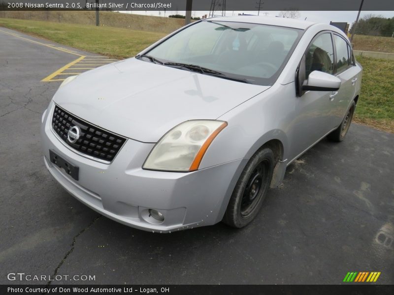 Brilliant Silver / Charcoal/Steel 2008 Nissan Sentra 2.0 S