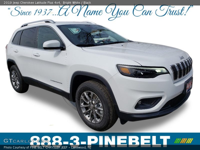 Bright White / Black 2019 Jeep Cherokee Latitude Plus 4x4