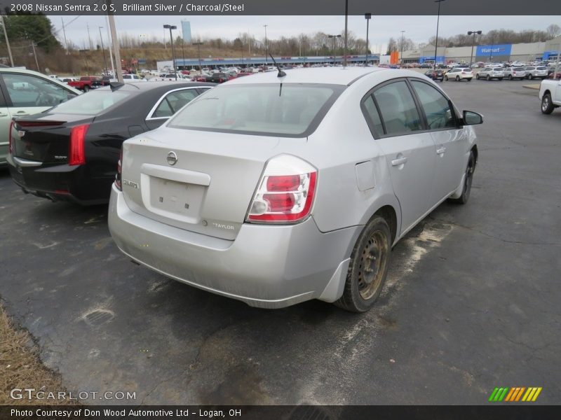 Brilliant Silver / Charcoal/Steel 2008 Nissan Sentra 2.0 S