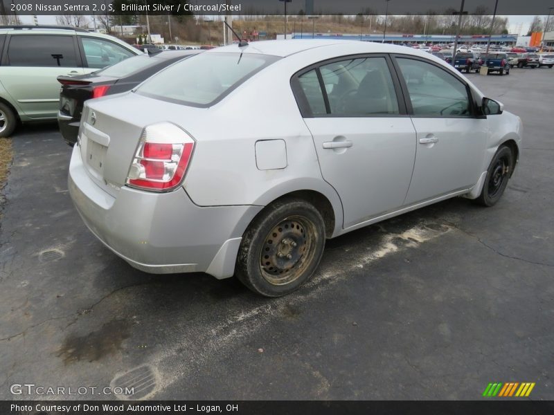 Brilliant Silver / Charcoal/Steel 2008 Nissan Sentra 2.0 S