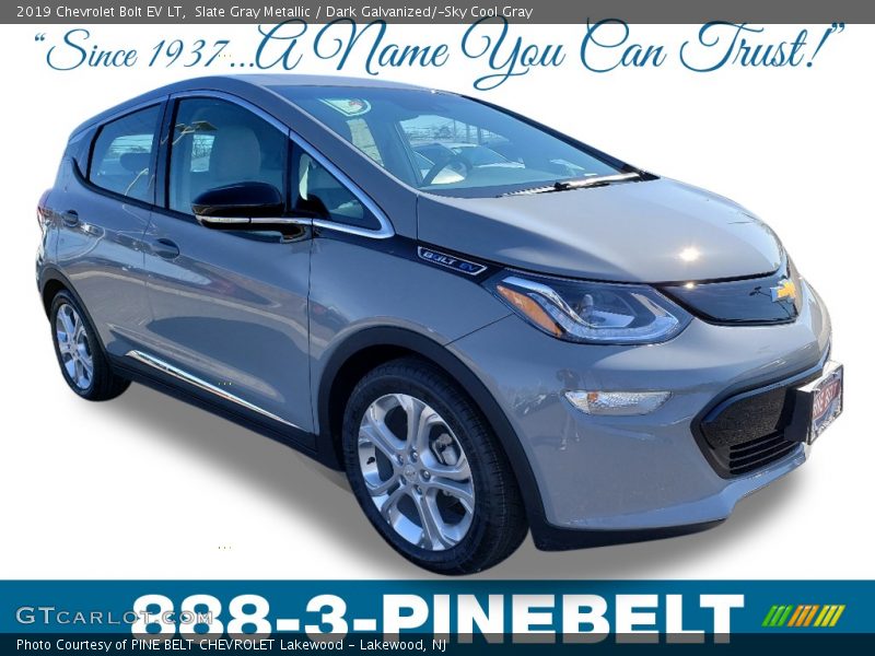 Slate Gray Metallic / Dark Galvanized/­Sky Cool Gray 2019 Chevrolet Bolt EV LT