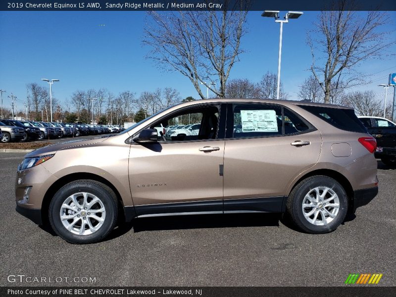 Sandy Ridge Metallic / Medium Ash Gray 2019 Chevrolet Equinox LS AWD