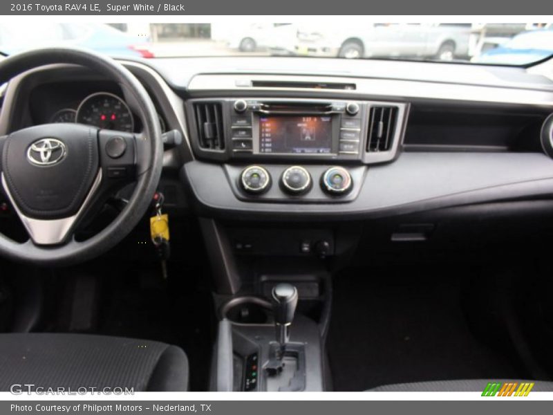 Super White / Black 2016 Toyota RAV4 LE