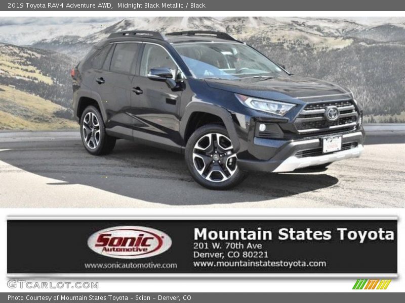 Midnight Black Metallic / Black 2019 Toyota RAV4 Adventure AWD