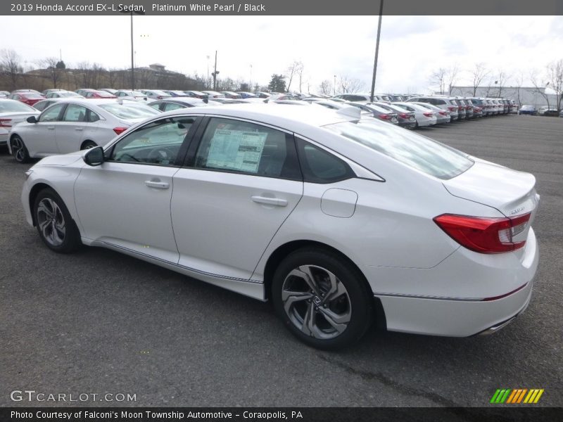 Platinum White Pearl / Black 2019 Honda Accord EX-L Sedan