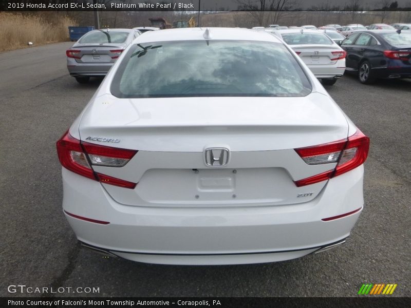 Platinum White Pearl / Black 2019 Honda Accord EX-L Sedan