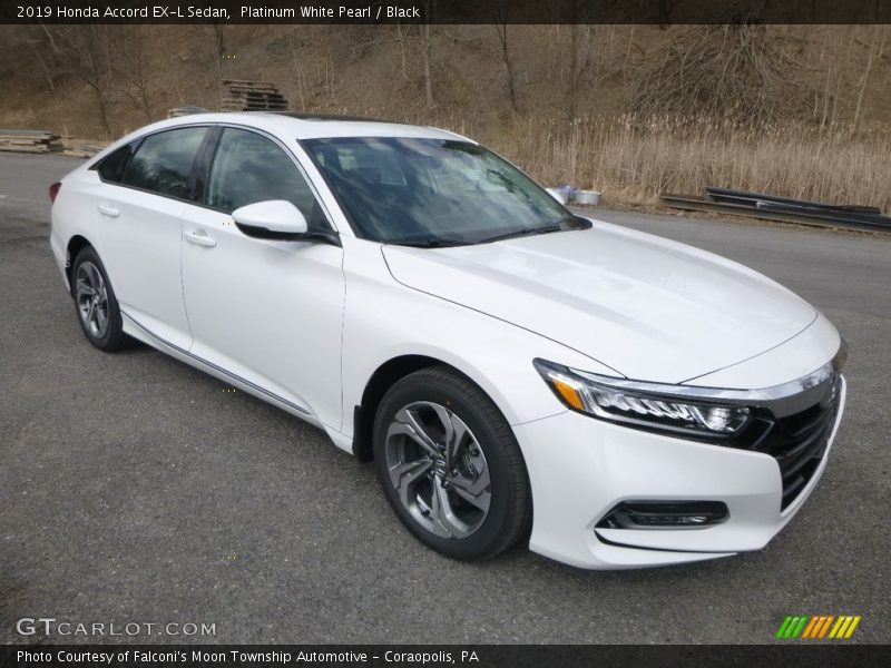 Platinum White Pearl / Black 2019 Honda Accord EX-L Sedan