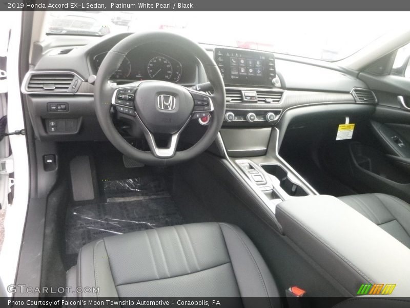 Platinum White Pearl / Black 2019 Honda Accord EX-L Sedan