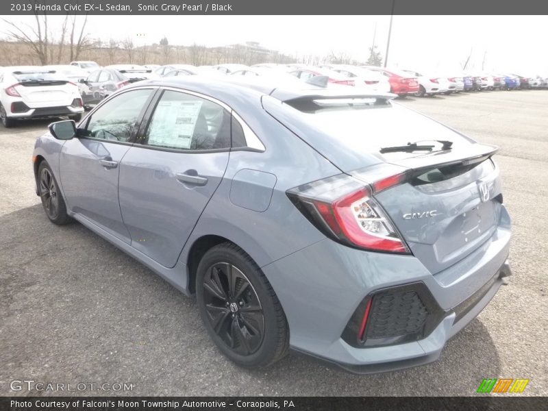 Sonic Gray Pearl / Black 2019 Honda Civic EX-L Sedan