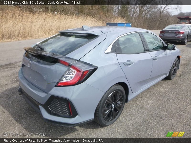 Sonic Gray Pearl / Black 2019 Honda Civic EX-L Sedan