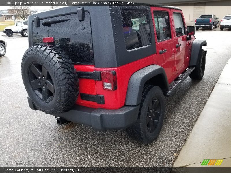 Flame Red / Dark Khaki/Medium Khaki 2008 Jeep Wrangler Unlimited X 4x4