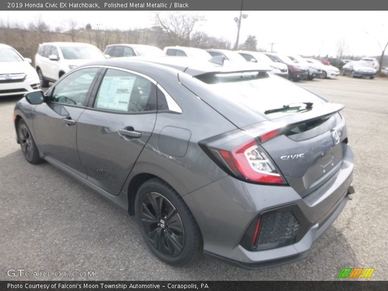 Polished Metal Metallic / Black 2019 Honda Civic EX Hatchback